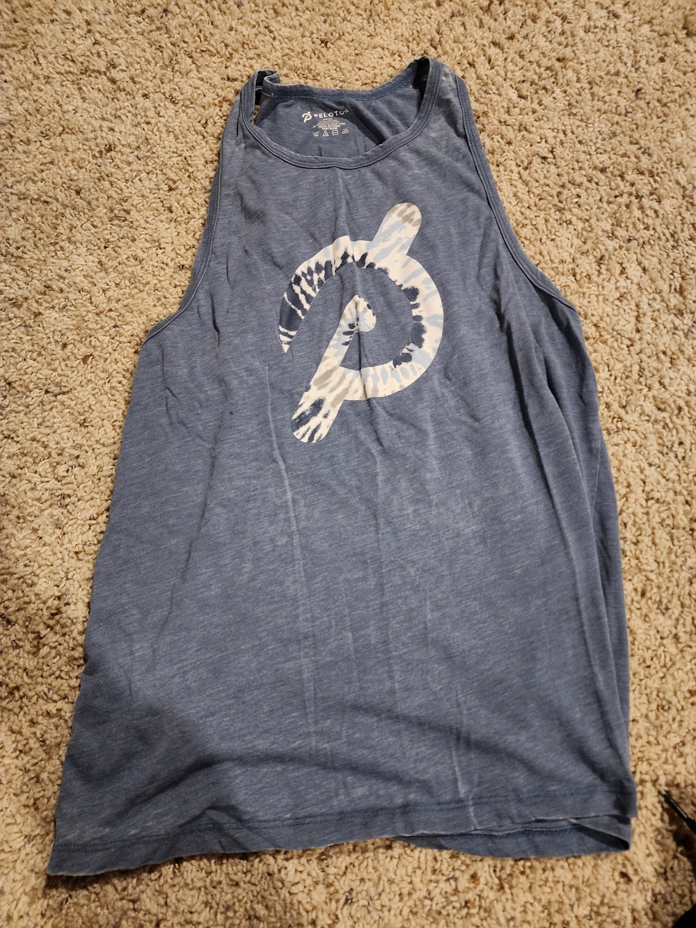 Peloton Blue Tank Top with White Logo